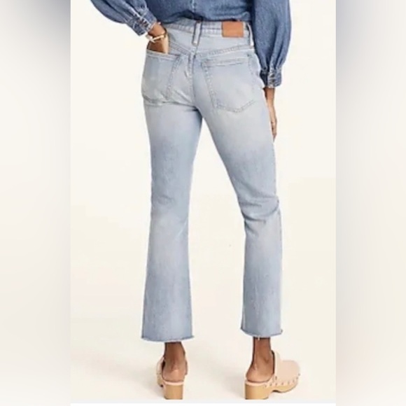 J.Crew Demi Boot Crop Frayed Raw Hem Light Wash jeans - Picture 3 of 16